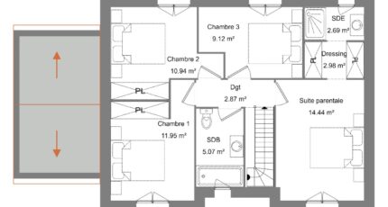 R+1 NAT 123 Enduit 39413-5042modele920240730iqdZ8.jpeg - Maisons Les Naturelles