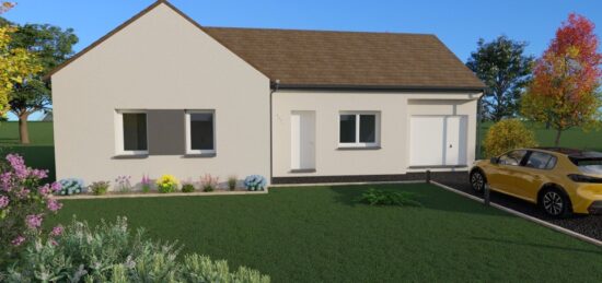 Plan de maison Surface terrain 83 m2 - 5 pièces - 3  chambres -  avec garage 